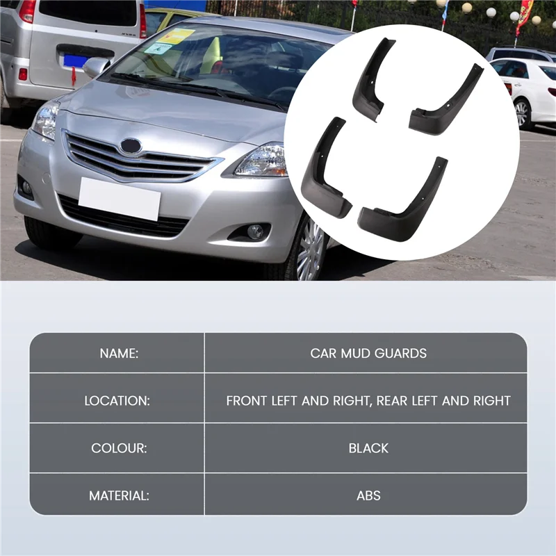 L39A-4 шт. универсальные брызговики, брызговики, крыло для Toyota VIOS/YARIS/LIMO/ BELTA Sedan 2007-2013
L39A-4 шт. универсальные брызговики, брызговики, крыло для Toyota VIOS/YARIS/LIMO/ BELTA Sedan 2007-2013