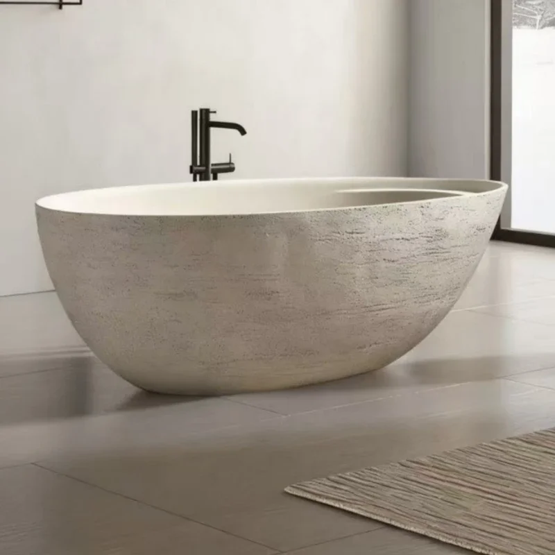 Natural beige Roman cave freestanding double adult travertine bathtub tub
Natural beige Roman cave freestanding double adult travertine bathtub tub