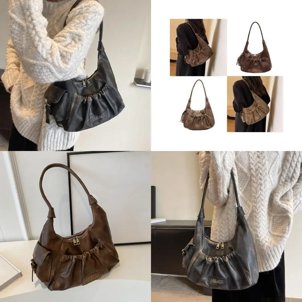 X90D Women Handbag Retro Armpit Bag Pleated Shoulder Bag Dumplings Bag Female Underarm Bag PU Leather Shopping Dating Bag
X90D Women Handbag Retro Armpit Bag Pleated Shoulder Bag Dumplings Bag Female Underarm Bag PU Leather Shopping Dating Bag