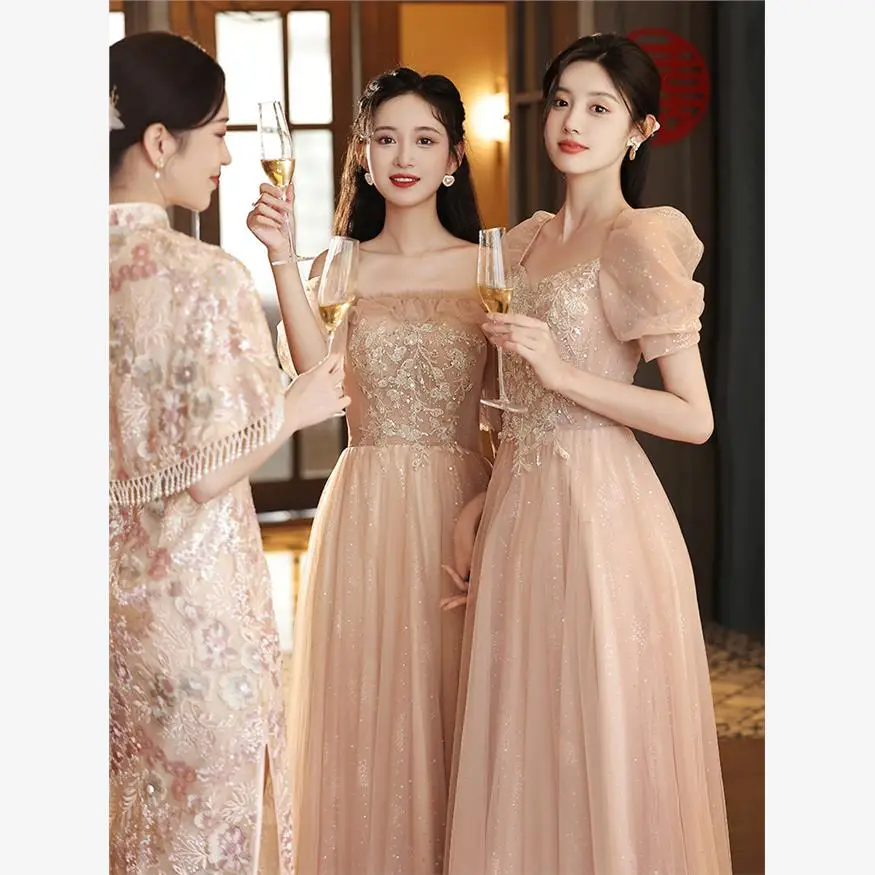 Pink Wedding Dress 2024 New Spring Fairylike Slimming Sister Group Gown Women Can Wear Female Attendant Dress
Pink Wedding Dress 2024 New Spring Fairylike Slimming Sister Group Gown Women Can Wear Female Attendant Dress