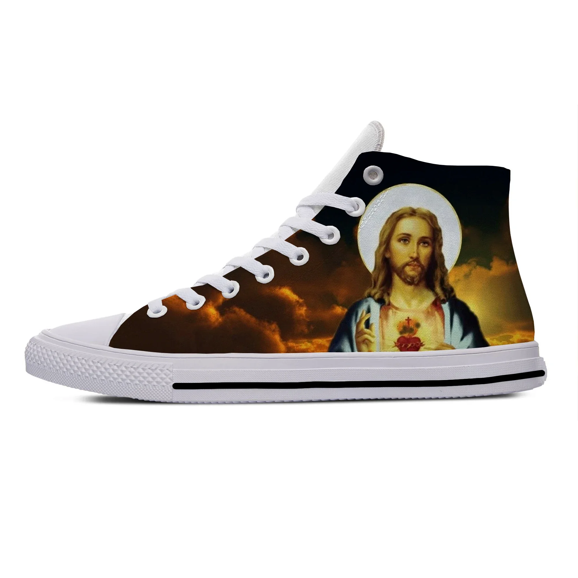Hot Classic Jesus Holy Light Anime Funny Popular Aesthetic Casual Cloth Shoes Men women Sneakers High Top Latest Board Shoes
Hot Classic Jesus Holy Light Anime Funny Popular Aesthetic Casual Cloth Shoes Men women Sneakers High Top Latest Board Shoes