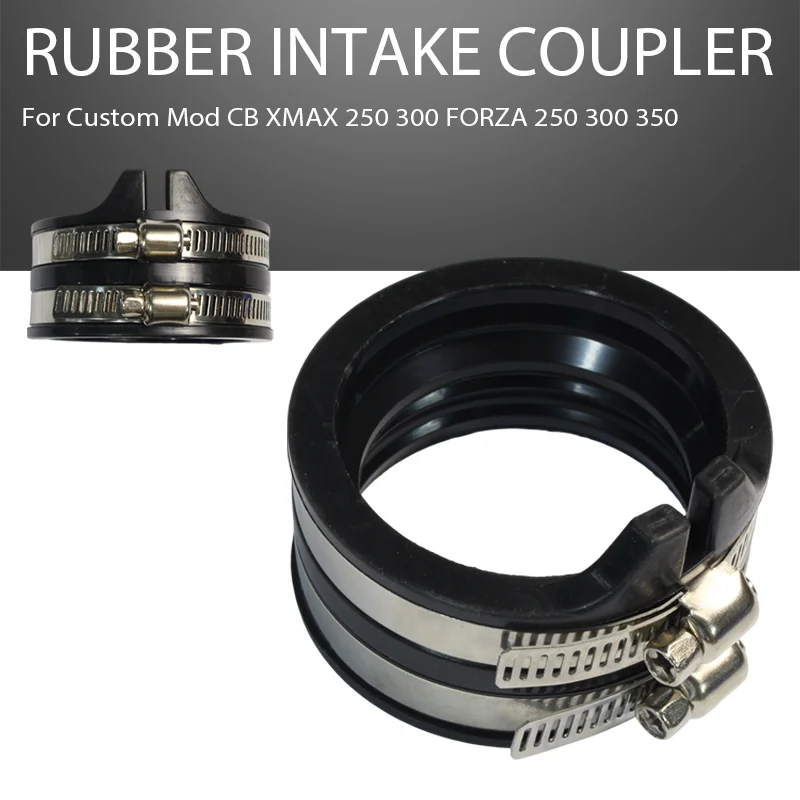 Motorcycle Rubber Intake Coupler Carburetor Adapter 45.5mm ID 55mm OD With Clamps For CB XMAX 250 300 FORZA 250 300 350
Motorcycle Rubber Intake Coupler Carburetor Adapter 45.5mm ID 55mm OD With Clamps For CB XMAX 250 300 FORZA 250 300 350