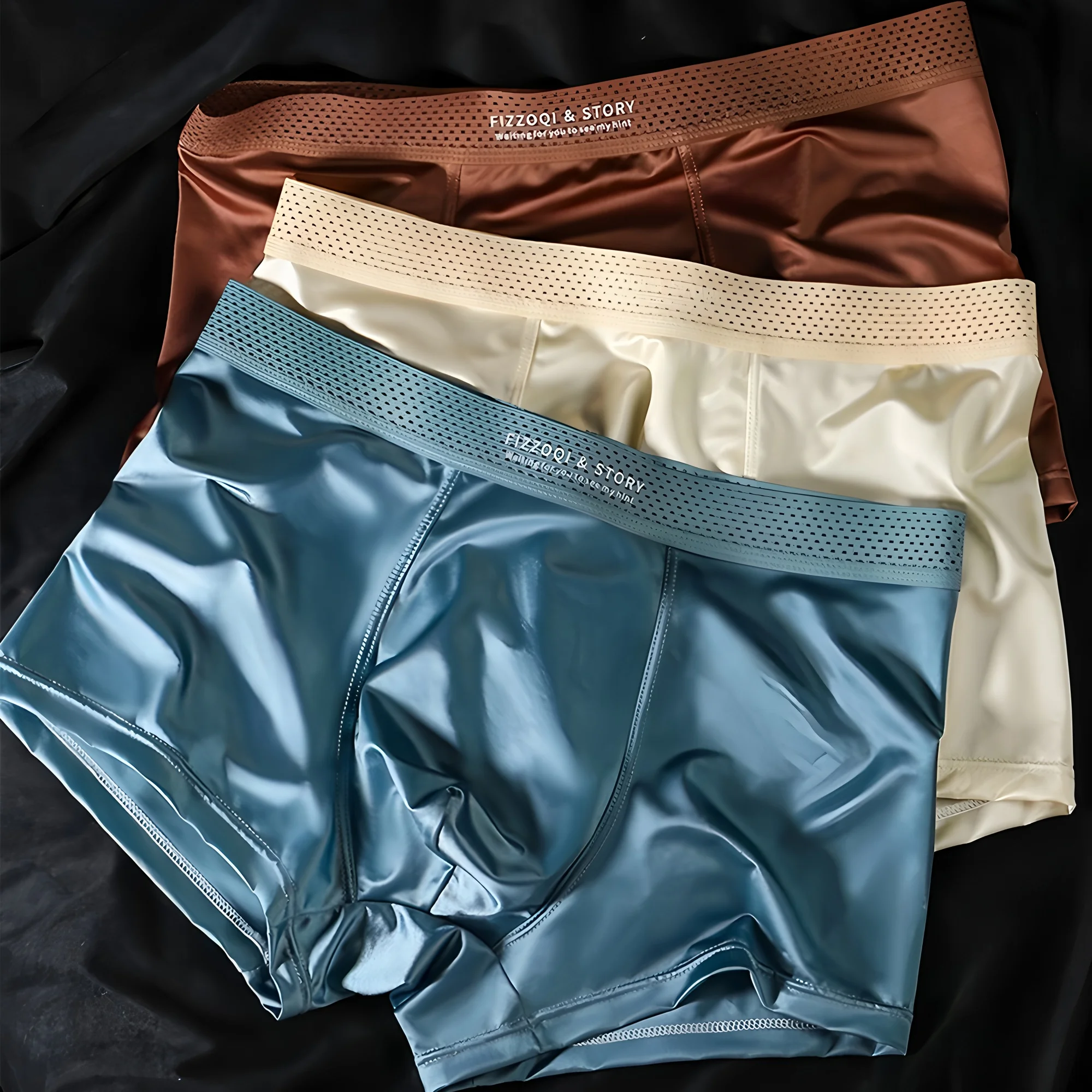 3PCS/Pack L-4XL Luxury Satin-like Ice Silk Men's Panties Antibacterial Silk Crotch Underpants Hollow Out Waistband Boxers Hombre
3PCS/Pack L-4XL Luxury Satin-like Ice Silk Men's Panties Antibacterial Silk Crotch Underpants Hollow Out Waistband Boxers Hombre