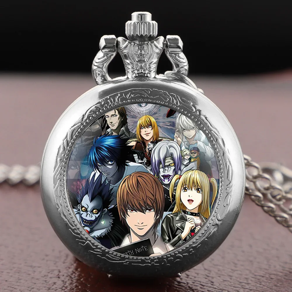 Death Note Character Print Character Glass Dome Vintage Pocket Watch Men Women Pendant Chain Charm Clock Watch Jewelry Gifts
Death Note Character Print Character Glass Dome Vintage Pocket Watch Men Women Pendant Chain Charm Clock Watch Jewelry Gifts