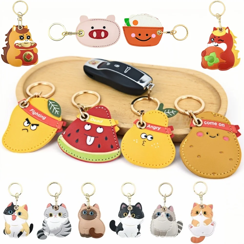 Fruit Animal Creativity Cartoon leather Locator Tracker Keychain Shell Protective Cover Case For Apple Airtag airtags Accessorie
Fruit Animal Creativity Cartoon leather Locator Tracker Keychain Shell Protective Cover Case For Apple Airtag airtags Accessorie
