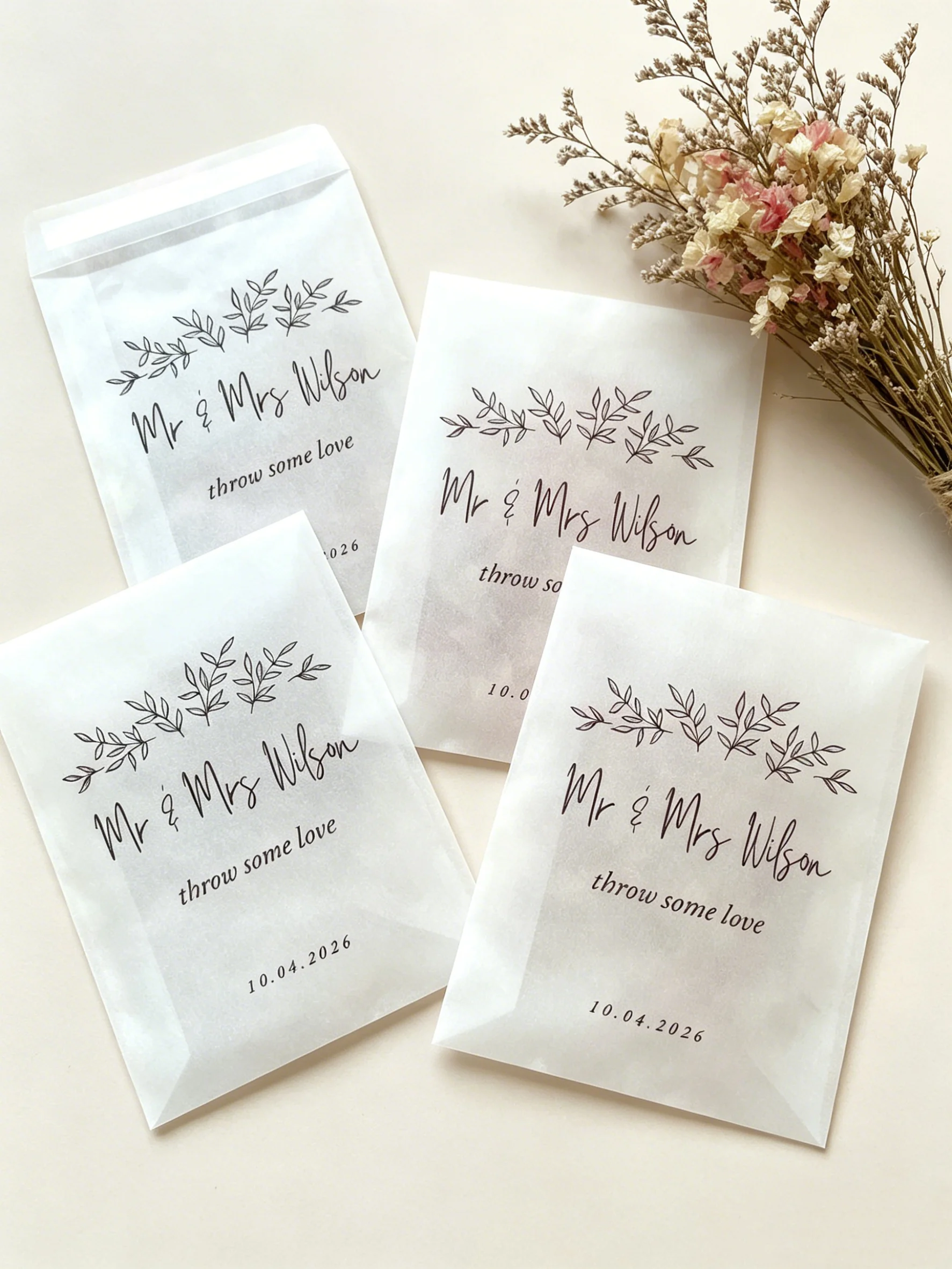 Personalized Floral Confetti Packets Peel and Seal Biodegradable Wedding Party Favors
Personalized Floral Confetti Packets Peel and Seal Biodegradable Wedding Party Favors