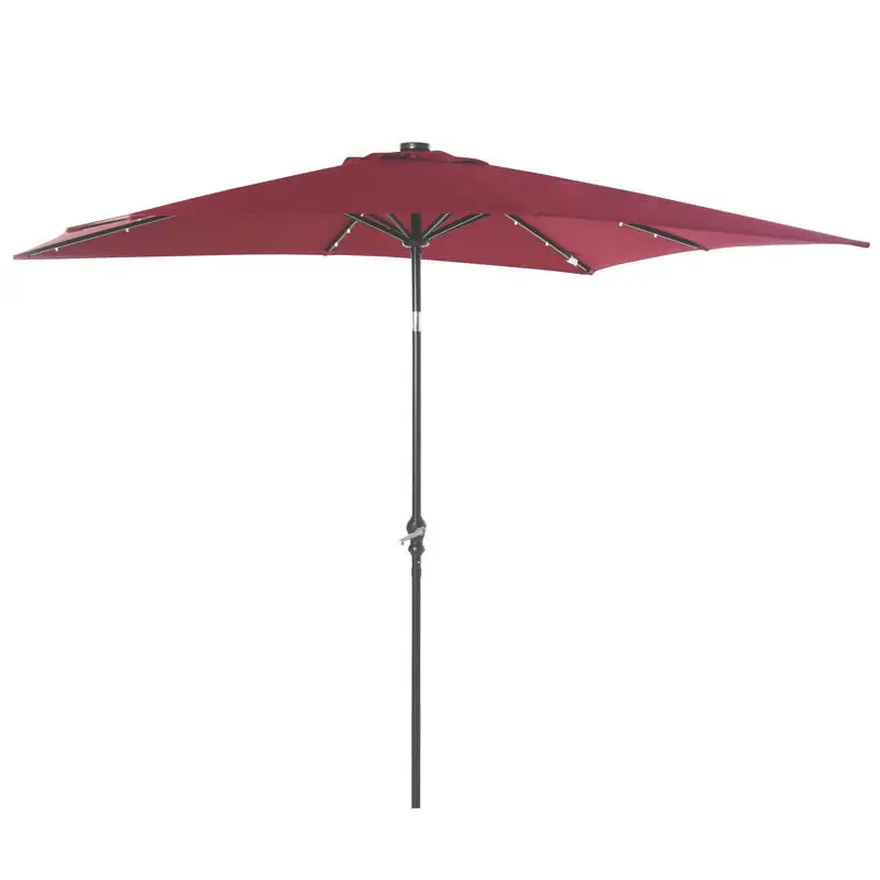 Outsunny 9' x 7' Solar Umbrella, LED Lighted Patio Umbrella for Table or Base with Tilt & Crank, Outdoor Umbrella for Garden, Deck, Backyard, Pool, Beach, Wine Red
Outsunny 9' x 7' Solar Umbrella, LED Lighted Patio Umbrella for Table or Base with Tilt & Crank, Outdoor Umbrella for Garden, Deck, Backyard, Pool, Beach, Wine Red