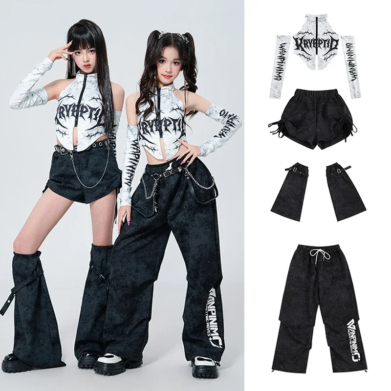 Kids K-pop Stages Clothes Street Jazz Outfits Cool Girls Group Music Festival Jazz Dance Competition Set Runway Show Wear XH2754
Kids K-pop Stages Clothes Street Jazz Outfits Cool Girls Group Music Festival Jazz Dance Competition Set Runway Show Wear XH2754