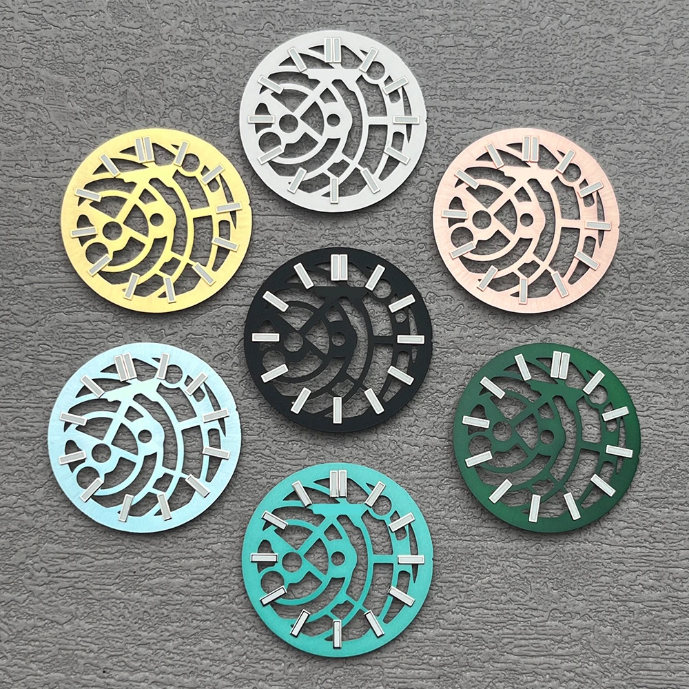 28.5mm S Logo Dial Fit NH38/NH70/NH72 Movement Green Luminous Mechanical Style High-Quality Watch Modification Accessories
28.5mm S Logo Dial Fit NH38/NH70/NH72 Movement Green Luminous Mechanical Style High-Quality Watch Modification Accessories