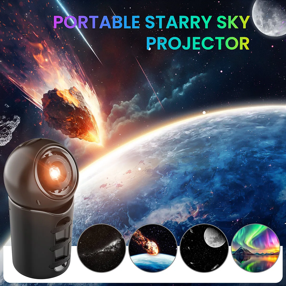 Перезаряжаемый портативный проектор Galaxy Light, 4 пленочные диски HD и проектор ночника с регулируемым фокусным расстоянием
Перезаряжаемый портативный проектор Galaxy Light, 4 пленочные диски HD и проектор ночника с регулируемым фокусным расстоянием