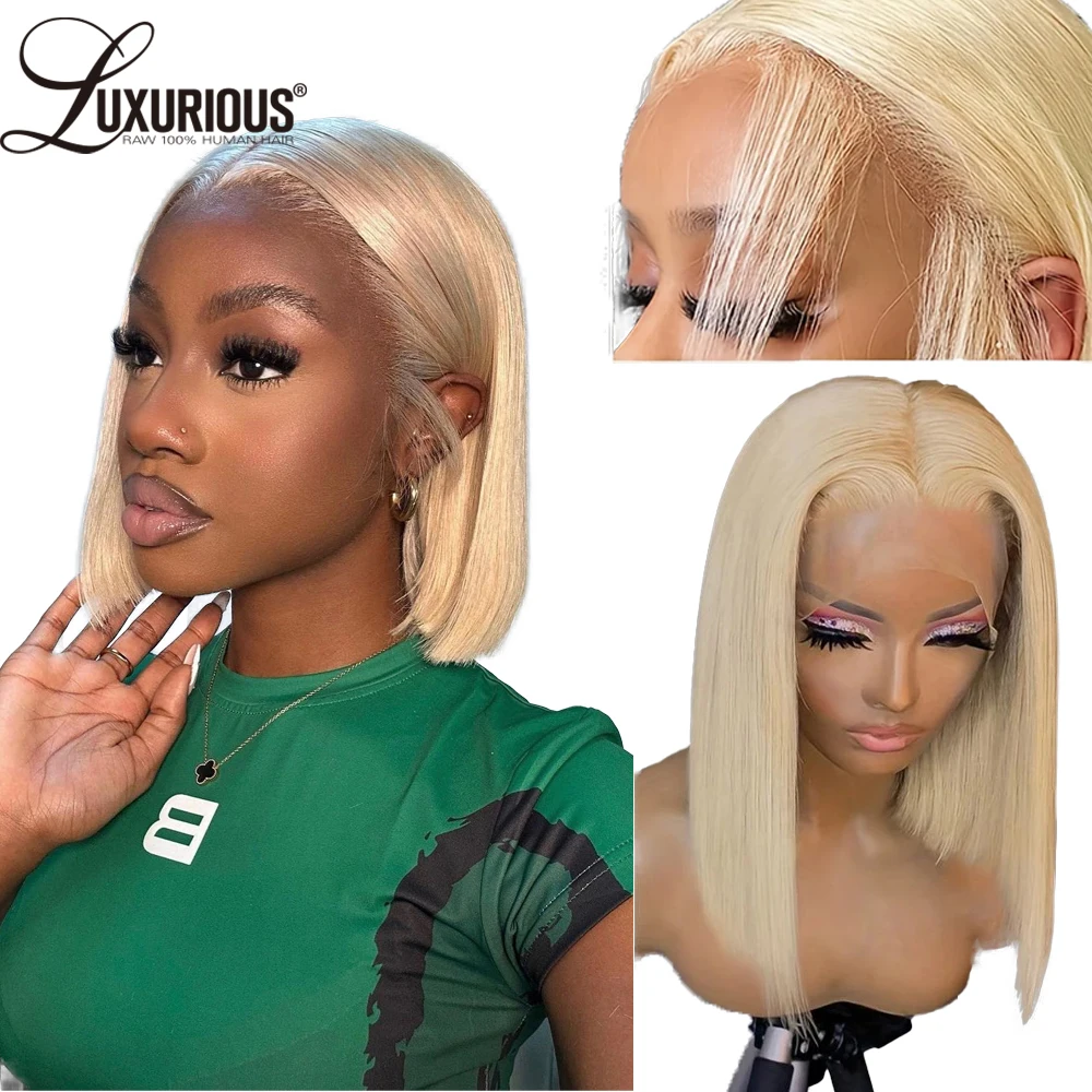 Blonde 13x4 Lace Front Human Hair Wigs For Women Blunt Cut Short Bob Wig Human Hair Transparent Lace Wig With Bleached Knots
Blonde 13x4 Lace Front Human Hair Wigs For Women Blunt Cut Short Bob Wig Human Hair Transparent Lace Wig With Bleached Knots