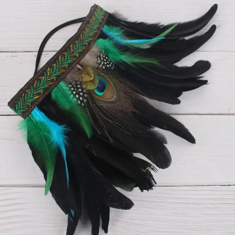 R7UF Peacocks Headband for Women Elastic Ethnic Hair Hoop Halloween Wedding Party Bride Hair Accessories
R7UF Peacocks Headband for Women Elastic Ethnic Hair Hoop Halloween Wedding Party Bride Hair Accessories