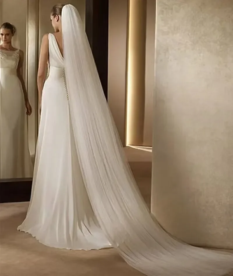 Elegant Bridal with Comb 3 Meter 1 Layer/2 Layer/3 layer White Ivory Simple Bride Cathedral Veils Wedding Accessories
Elegant Bridal with Comb 3 Meter 1 Layer/2 Layer/3 layer White Ivory Simple Bride Cathedral Veils Wedding Accessories