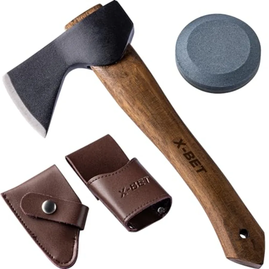 12" Hand-Forged Hatchet with Sheath and Sharpener - Camping Axe Bushcraft and Survival Hatchet Spring Steel Blade - Small Axe P
12" Hand-Forged Hatchet with Sheath and Sharpener - Camping Axe Bushcraft and Survival Hatchet Spring Steel Blade - Small Axe P