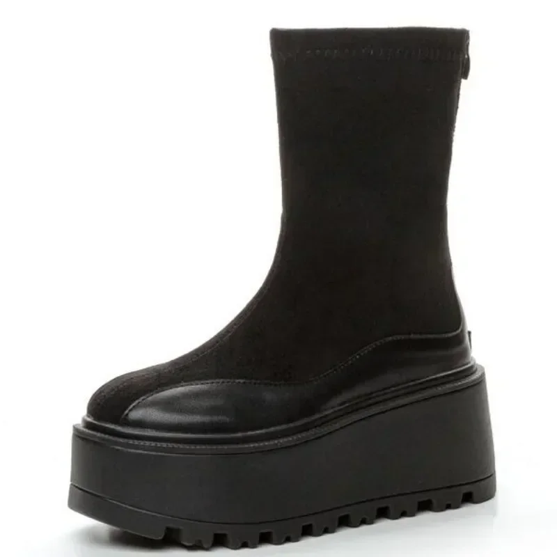 8CM Microfiber Spring Platform Wedge British Boots Cloth Streth Fabric Leather Ankle Knee High Autumn Winter Women Boots Shoes
8CM Microfiber Spring Platform Wedge British Boots Cloth Streth Fabric Leather Ankle Knee High Autumn Winter Women Boots Shoes