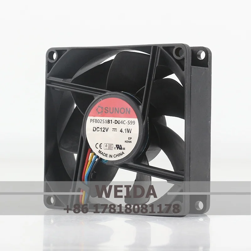 SUNON PF80251B1-D04C-S99 8cm 8025 80X80X25MM 5V 24V 48V DC12V 4.1W Server Case Cooling System
SUNON PF80251B1-D04C-S99 8cm 8025 80X80X25MM 5V 24V 48V DC12V 4.1W Server Case Cooling System