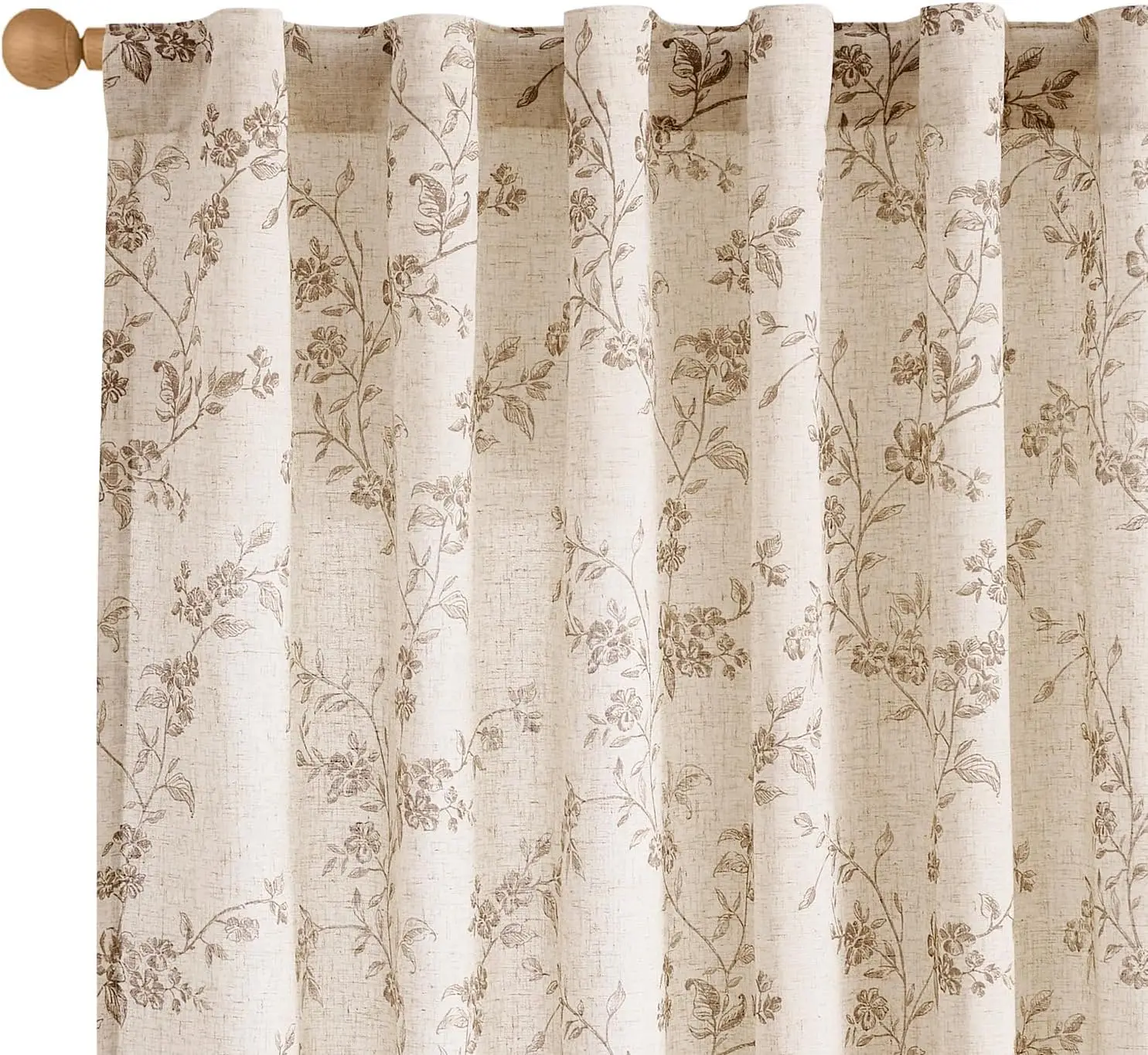 Linen Curtains 84 Inch Farmhouse Floral Back Tab Drapes for Living Room Bedroom Light Filtering Rod Pocket Curtains, 2 Panels
Linen Curtains 84 Inch Farmhouse Floral Back Tab Drapes for Living Room Bedroom Light Filtering Rod Pocket Curtains, 2 Panels