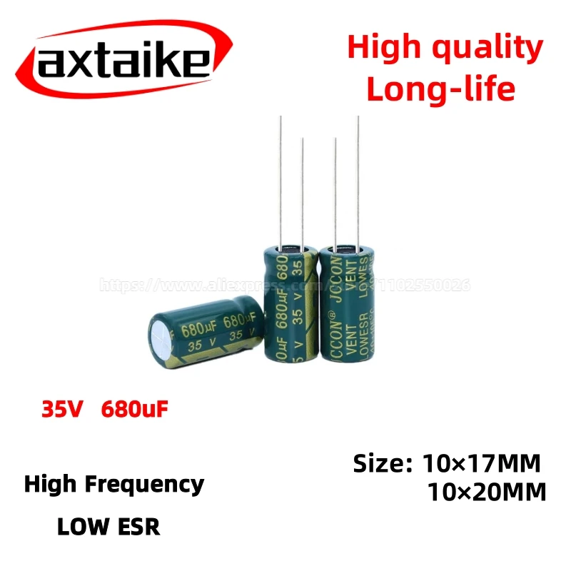 20PCS 25V680uF Aluminum Capacitor, High Frequency Low ESR 105°C Radial for Power Supply Long-life 10×17MM 10×20MM
20PCS 25V680uF Aluminum Capacitor, High Frequency Low ESR 105°C Radial for Power Supply Long-life 10×17MM 10×20MM