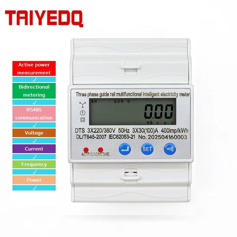 kwh Electric Energy Meter V A HZ RS485 4P Three Phase DIN Rail 4 Wire Electronic Watt Power Consumption Energy Meter LCD
kwh Electric Energy Meter V A HZ RS485 4P Three Phase DIN Rail 4 Wire Electronic Watt Power Consumption Energy Meter LCD