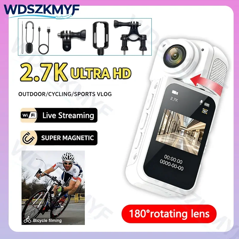 2.7K HD Motorcycle Mini Recorder WIFI Action Camera 1080P Lightweight POV Motorcycle Road Sport Cam Bicycle Vlog Pet Body Camera
2.7K HD Motorcycle Mini Recorder WIFI Action Camera 1080P Lightweight POV Motorcycle Road Sport Cam Bicycle Vlog Pet Body Camera