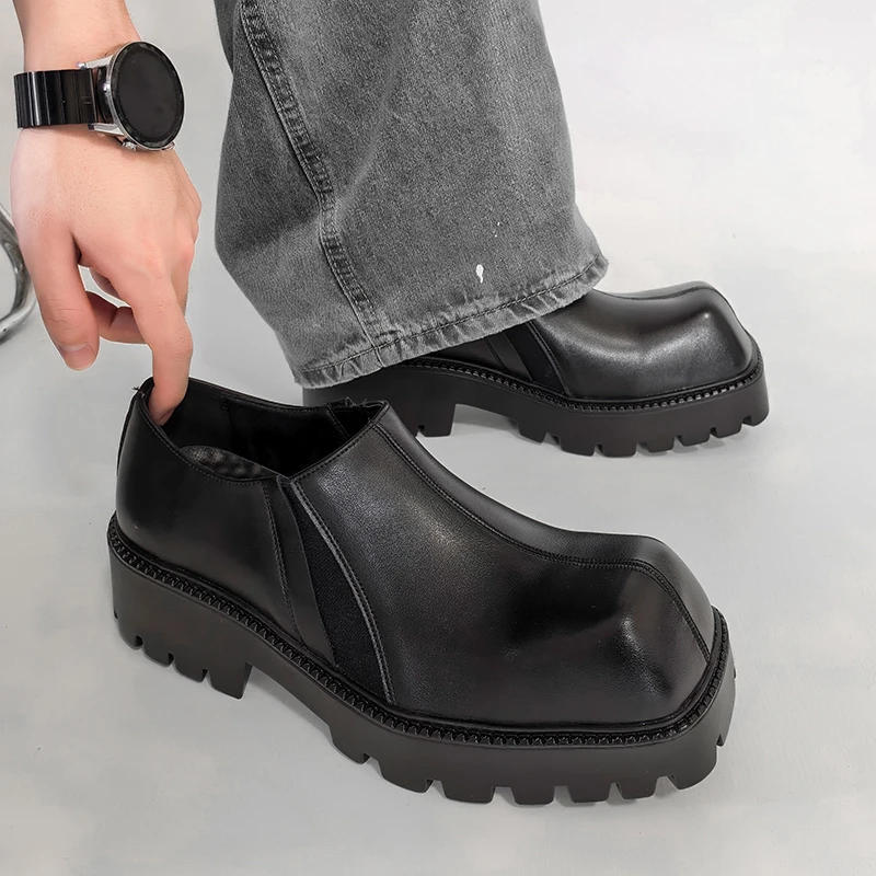 Classic Men Height-increasing Loafers Black Men Casual Thick-soled Durable Fashionable Denim Shoes Sizes 38-46 Men Shoes
Classic Men Height-increasing Loafers Black Men Casual Thick-soled Durable Fashionable Denim Shoes Sizes 38-46 Men Shoes