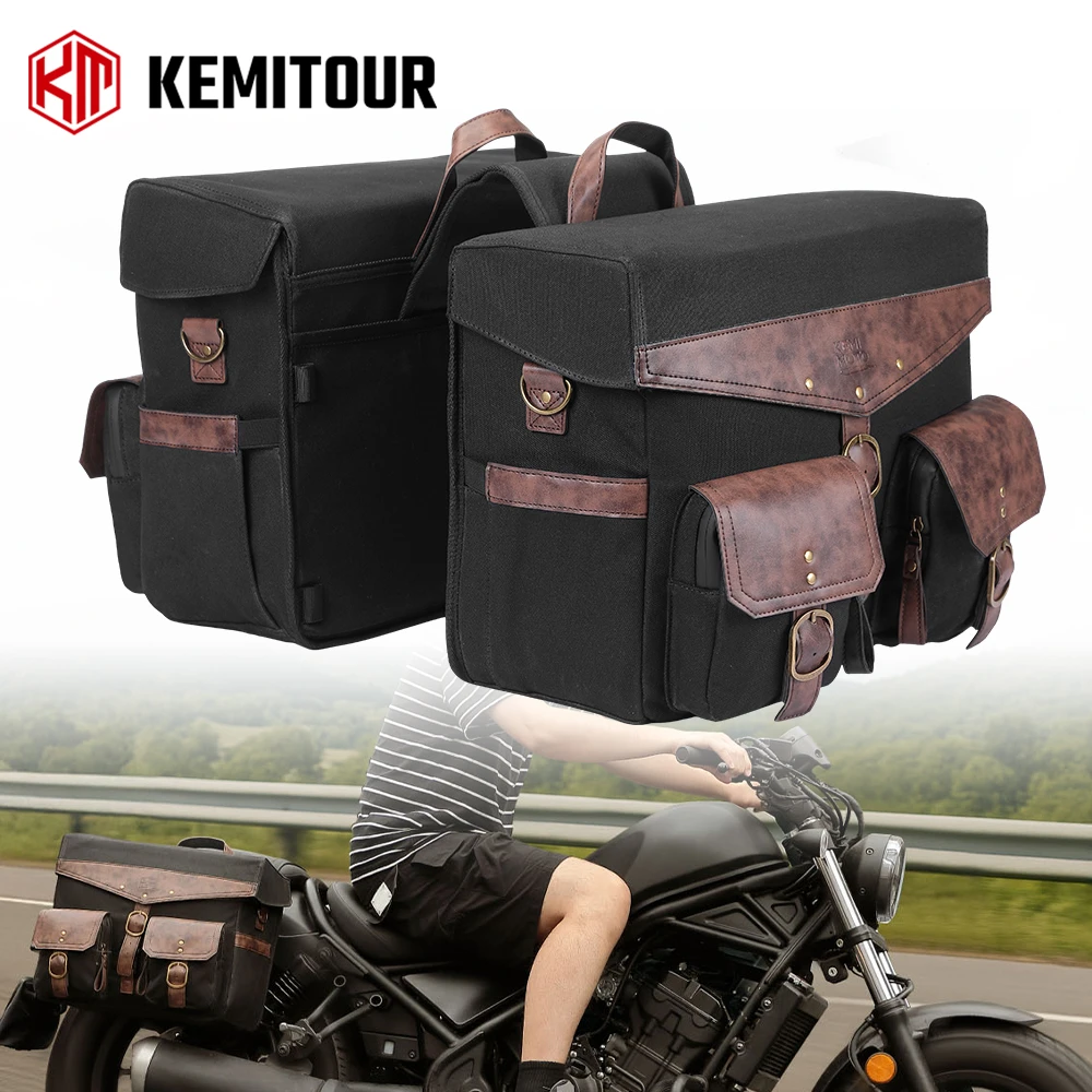 Motorcycle Side Saddlebags 36L Waxed Canvas Throw Over Panniers with Rain Cover Travel Luggage Storage Side Saddle Bag Universal
Motorcycle Side Saddlebags 36L Waxed Canvas Throw Over Panniers with Rain Cover Travel Luggage Storage Side Saddle Bag Universal