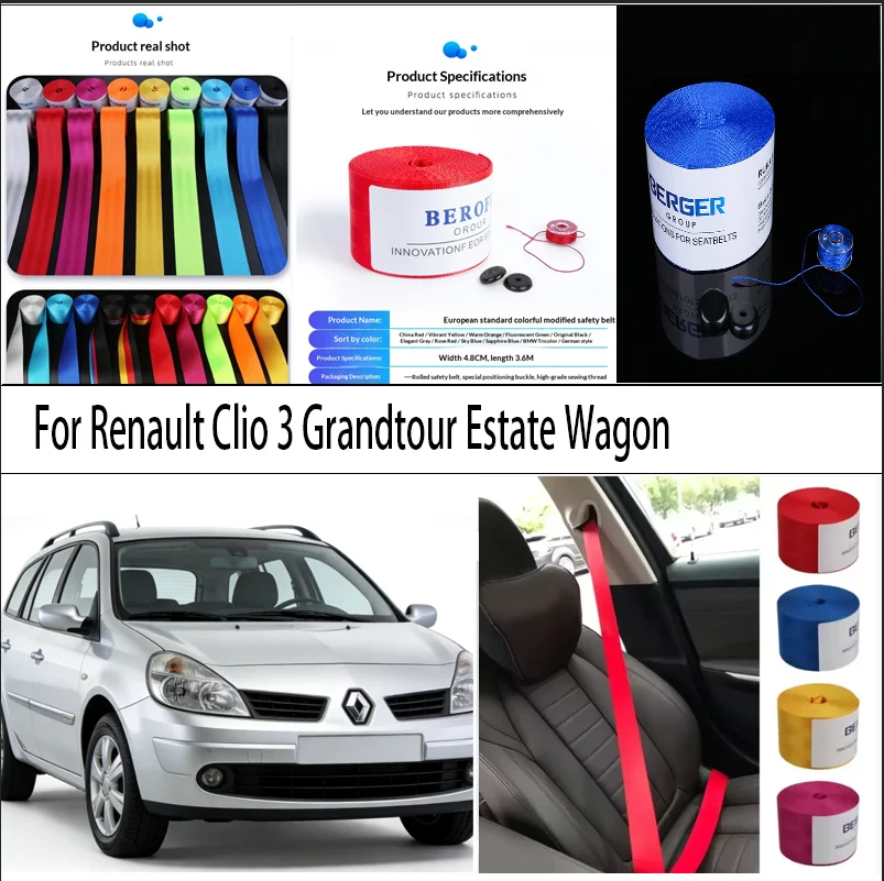 Ремень безопасности для Renault Clio 3 Grandtour Estate Wagon, тканевый, с функцией самовтягивания, 48 мм
Ремень безопасности для Renault Clio 3 Grandtour Estate Wagon, тканевый, с функцией самовтягивания, 48 мм