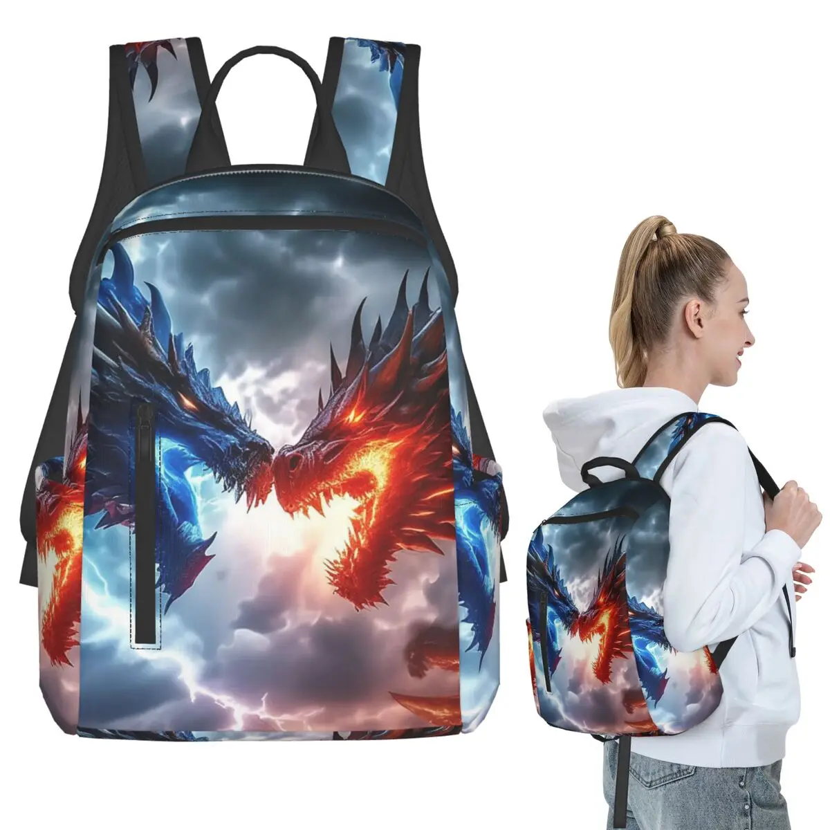 Bule Dragon And Red Dragon Backpack Student BookBag Kids School Bag Computer Shoulder Bags Boys Girls
Bule Dragon And Red Dragon Backpack Student BookBag Kids School Bag Computer Shoulder Bags Boys Girls