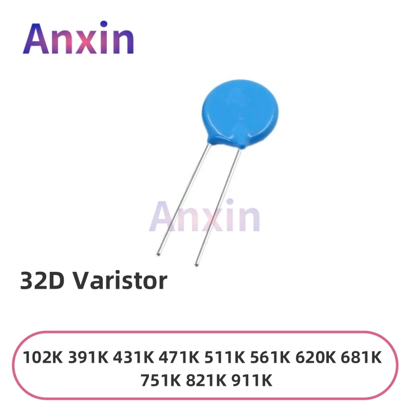 2PCS 32D Varistor MOV Surge Protector 32D471K/32D821K/32D391K/32D431K/32D511K/32D561K/32D621K/32D621K Zinc Oxide Heavy Duty
2PCS 32D Varistor MOV Surge Protector 32D471K/32D821K/32D391K/32D431K/32D511K/32D561K/32D621K/32D621K Zinc Oxide Heavy Duty