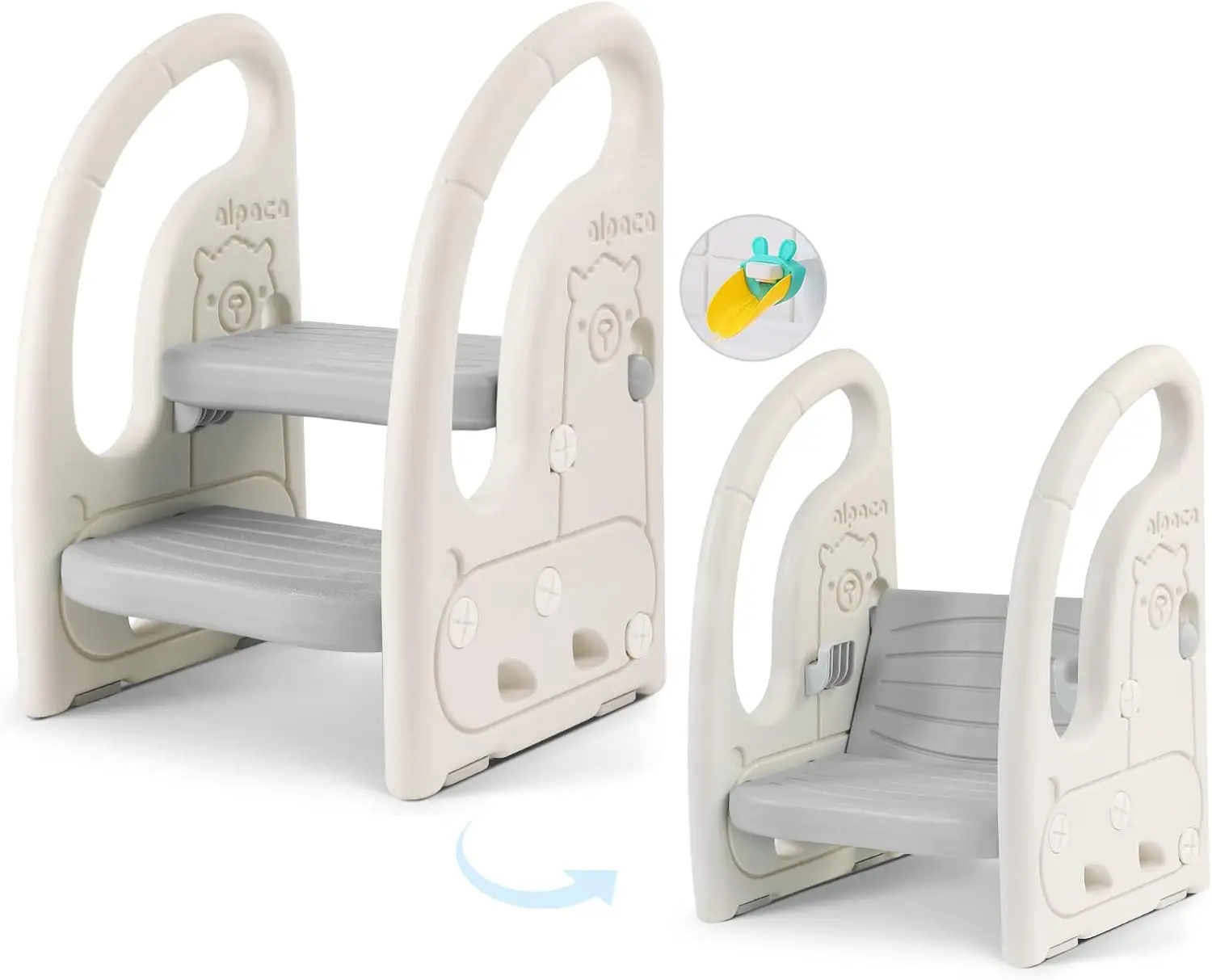Регулируемый двухступенчатый табурет для малышей с ручками для ванной комнаты, кухни и приучения к горшку — легкий и прочный
Регулируемый двухступенчатый табурет для малышей с ручками для ванной комнаты, кухни и приучения к горшку — легкий и прочный