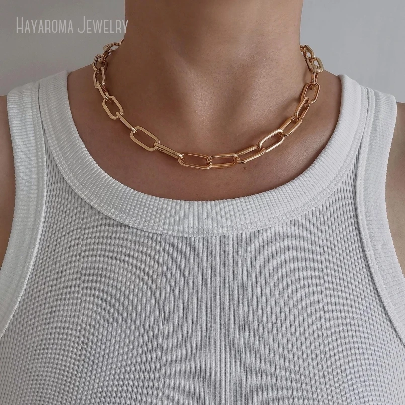 10Pcs K Gold Color Chunky Paperclip Chain Choker Necklace Stacking Minimalist Layering Women Jewelry
10Pcs K Gold Color Chunky Paperclip Chain Choker Necklace Stacking Minimalist Layering Women Jewelry