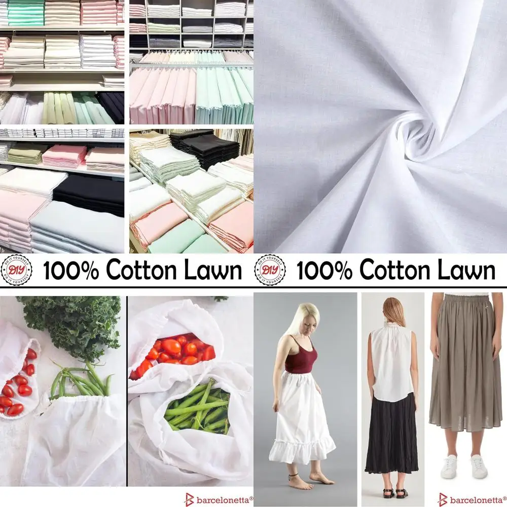 | Cotton Lawn abric | Lining abric | 100% Cotton | Thin | 58" Wide | Sewing, Air eel Layer | Cloth, Solid (White, 2 Yard)
| Cotton Lawn abric | Lining abric | 100% Cotton | Thin | 58" Wide | Sewing, Air eel Layer | Cloth, Solid (White, 2 Yard)