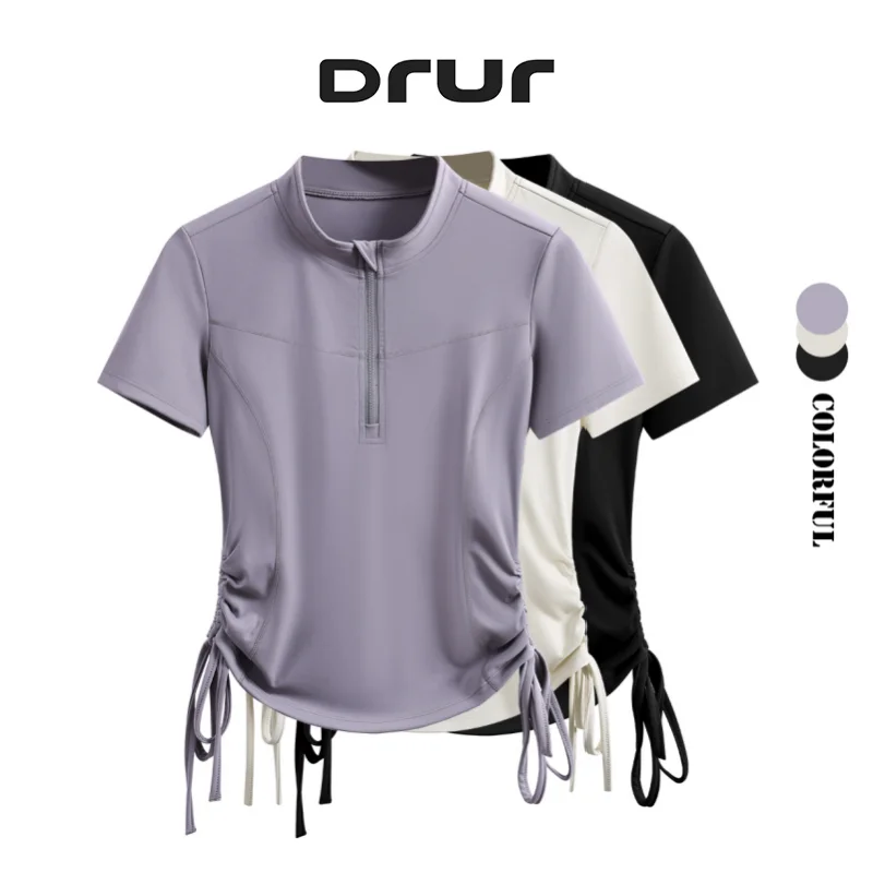DRUR Yoga Shirts Women Short Sleeve Zipper Sports Tops Breathable Fitness T-Shirt Female Gym Clothing Running Top Yogawear 2025
DRUR Yoga Shirts Women Short Sleeve Zipper Sports Tops Breathable Fitness T-Shirt Female Gym Clothing Running Top Yogawear 2025