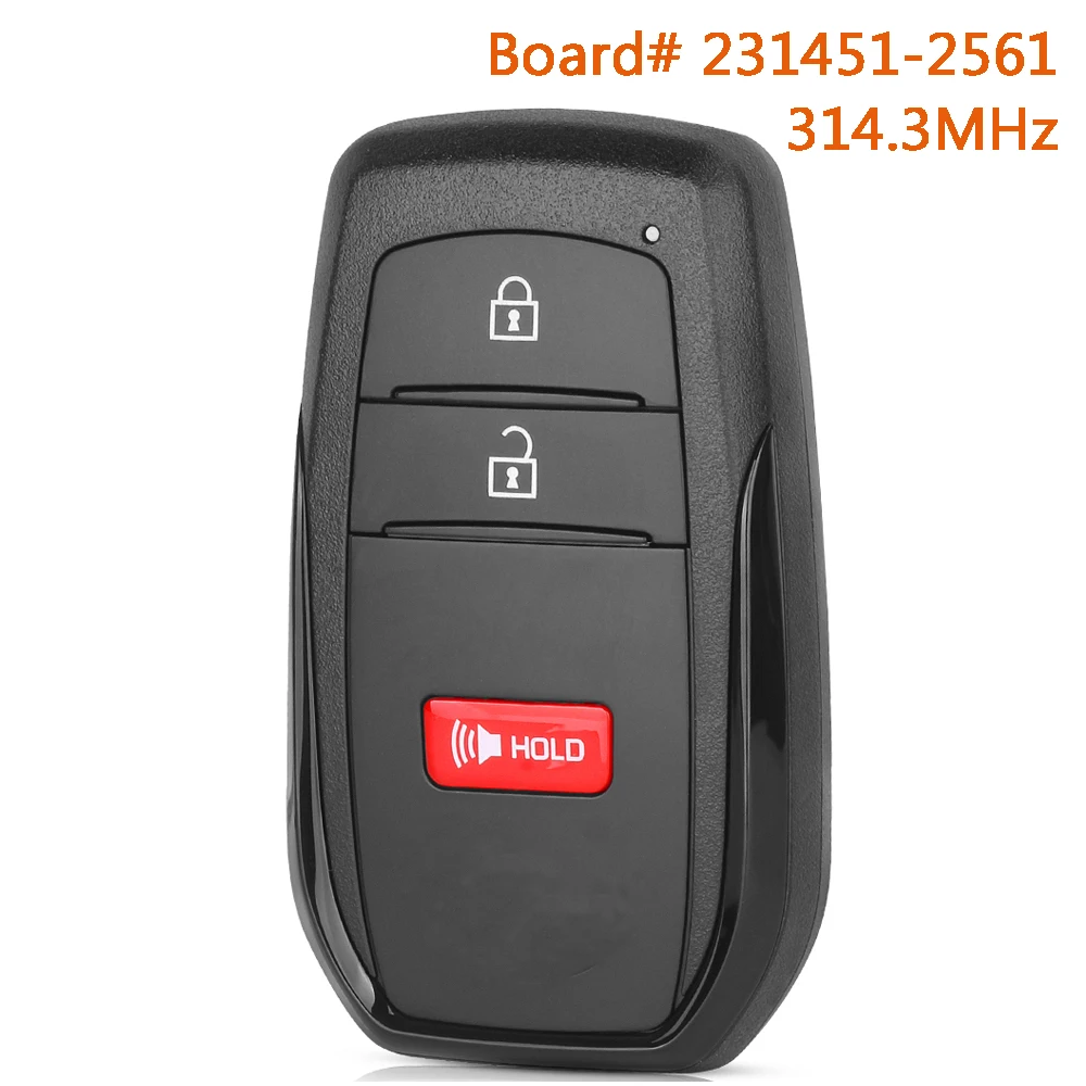 KEYECU 231451-2561 314.3MHz Smart Remote Key Fob for Toyota GR Corolla Cross 2022 2023 2024 2025 HYQ14FBW 3 Buttons
KEYECU 231451-2561 314.3MHz Smart Remote Key Fob for Toyota GR Corolla Cross 2022 2023 2024 2025 HYQ14FBW 3 Buttons