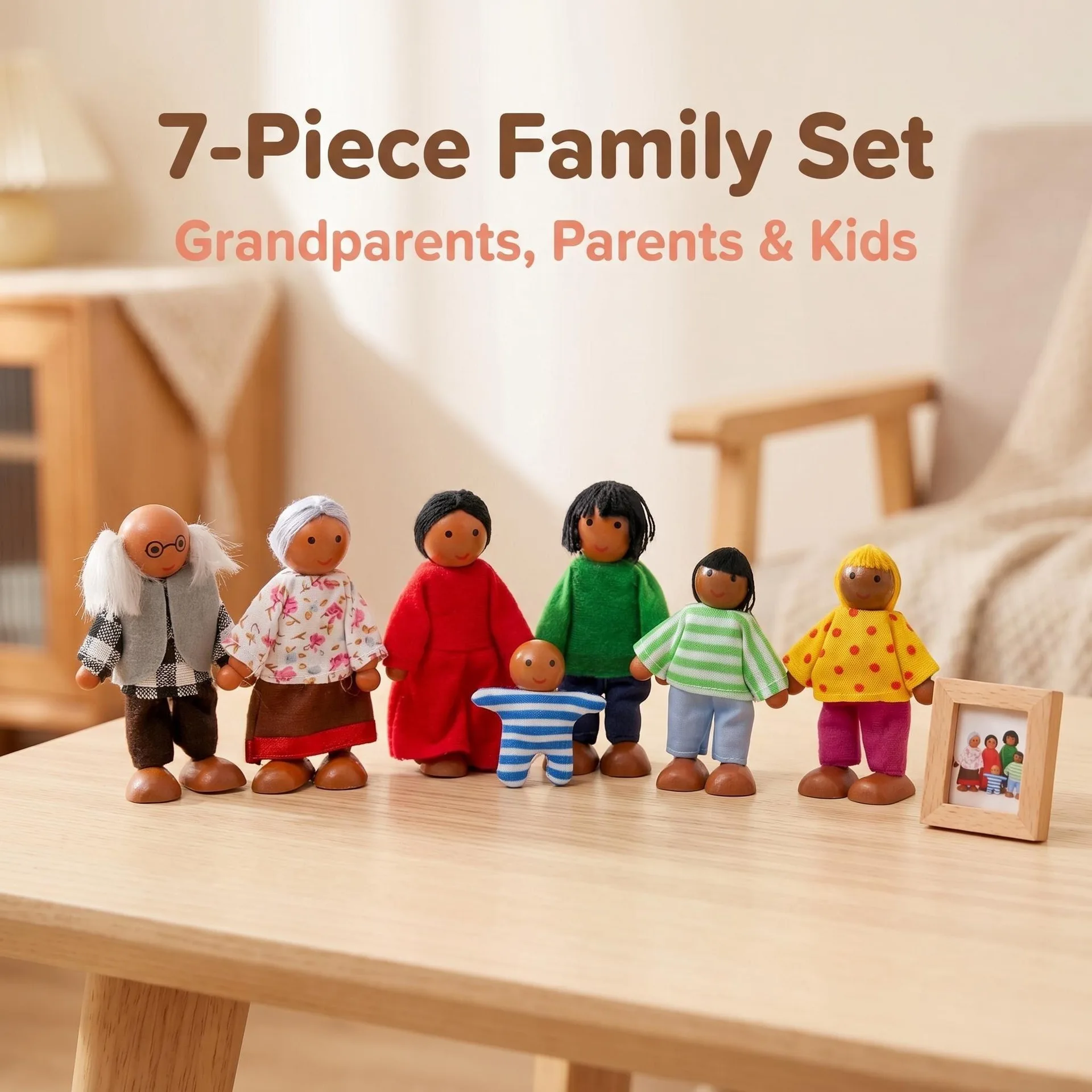 Miniature Wooden Furniture Toy Set - Family Dolls House Playset for Kids Boys & Girls Creative Gift Educational Playtime
Miniature Wooden Furniture Toy Set - Family Dolls House Playset for Kids Boys & Girls Creative Gift Educational Playtime
