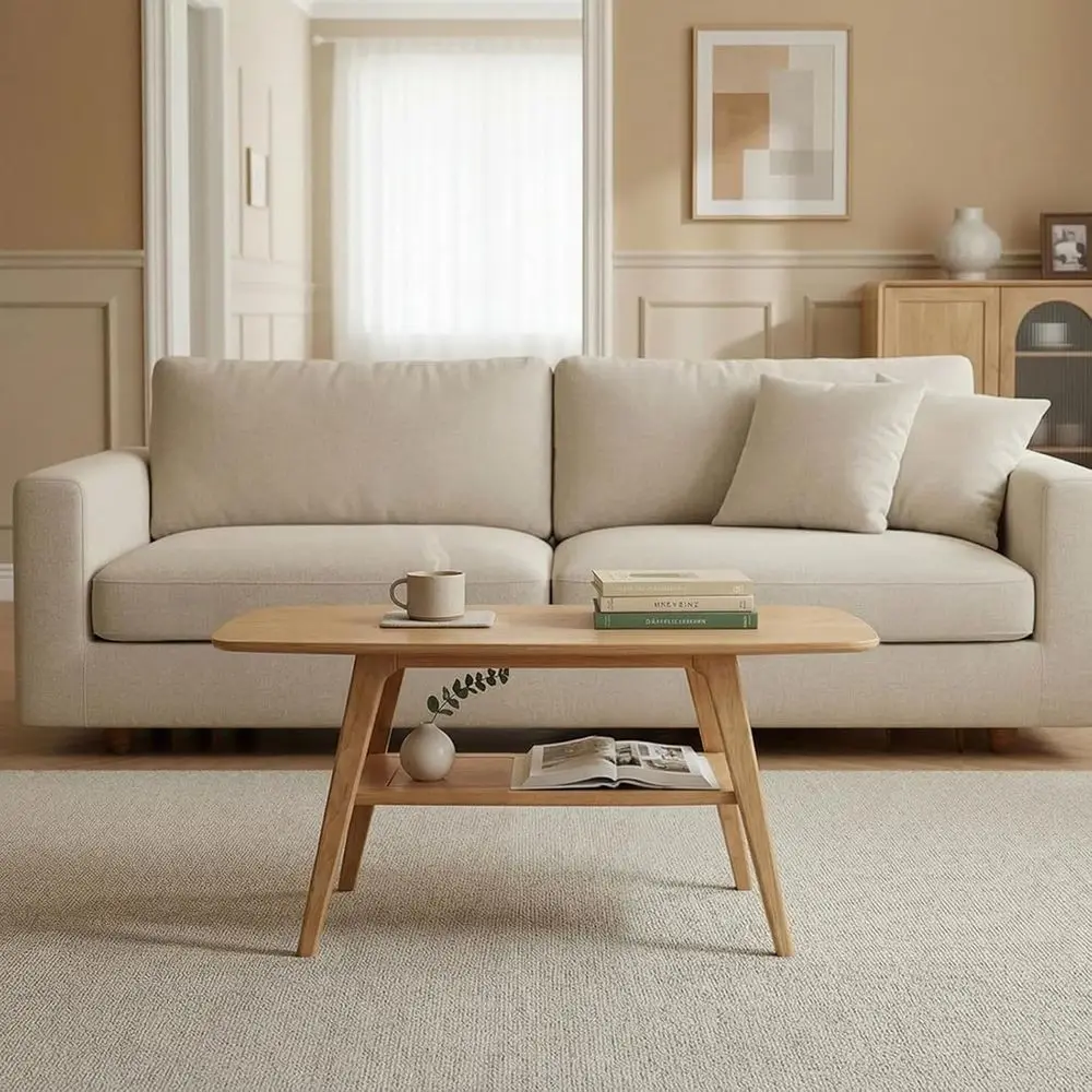 Elegant Wooden Center Coffee Table with Storage Shelf for Living Room and Office
Elegant Wooden Center Coffee Table with Storage Shelf for Living Room and Office