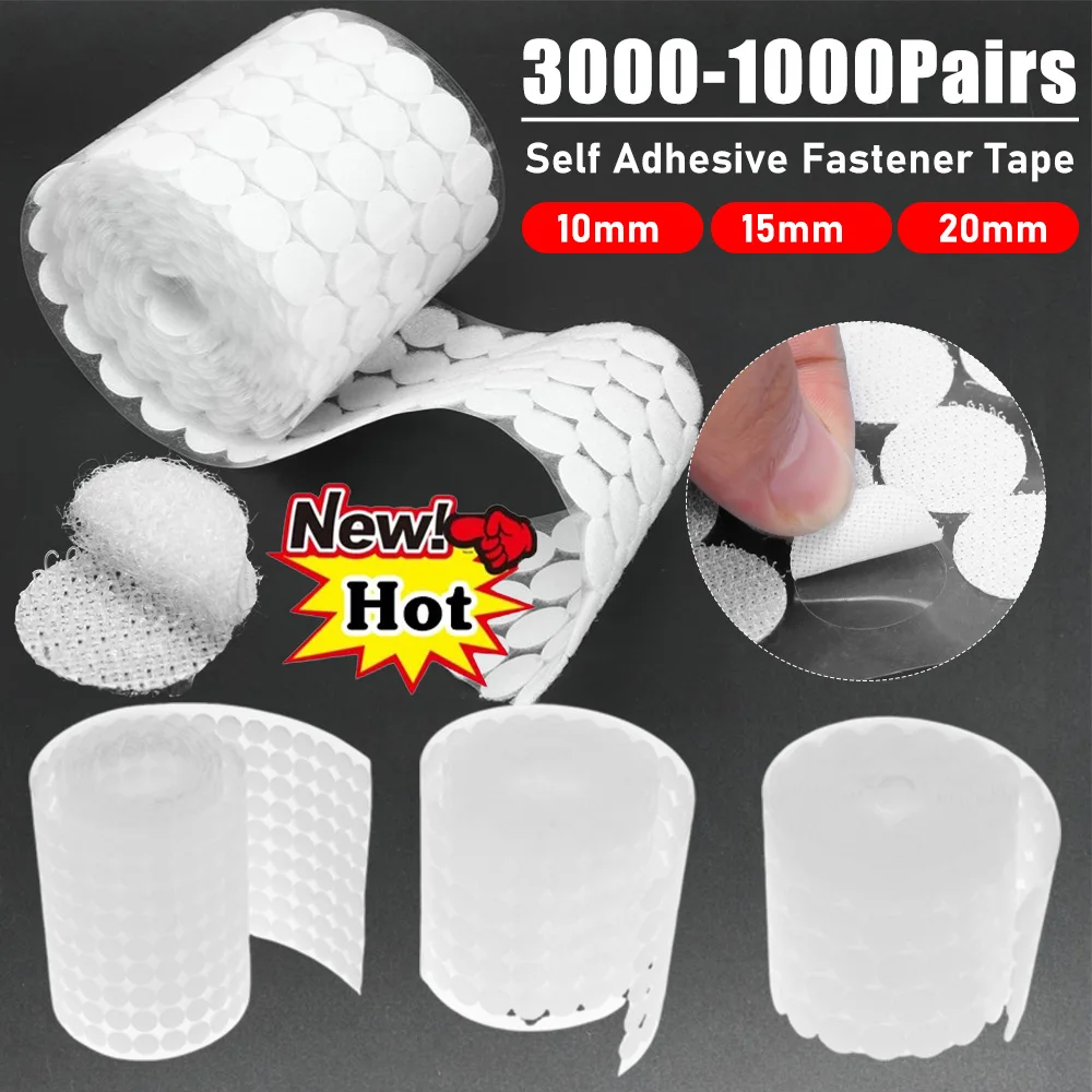 3000-1000 Pairs Self Adhesive Fastener Tape 10/15/20mm Sticky Dots Hook and Loop Fastener Tape Strong Glue Round Tape Sticker
3000-1000 Pairs Self Adhesive Fastener Tape 10/15/20mm Sticky Dots Hook and Loop Fastener Tape Strong Glue Round Tape Sticker