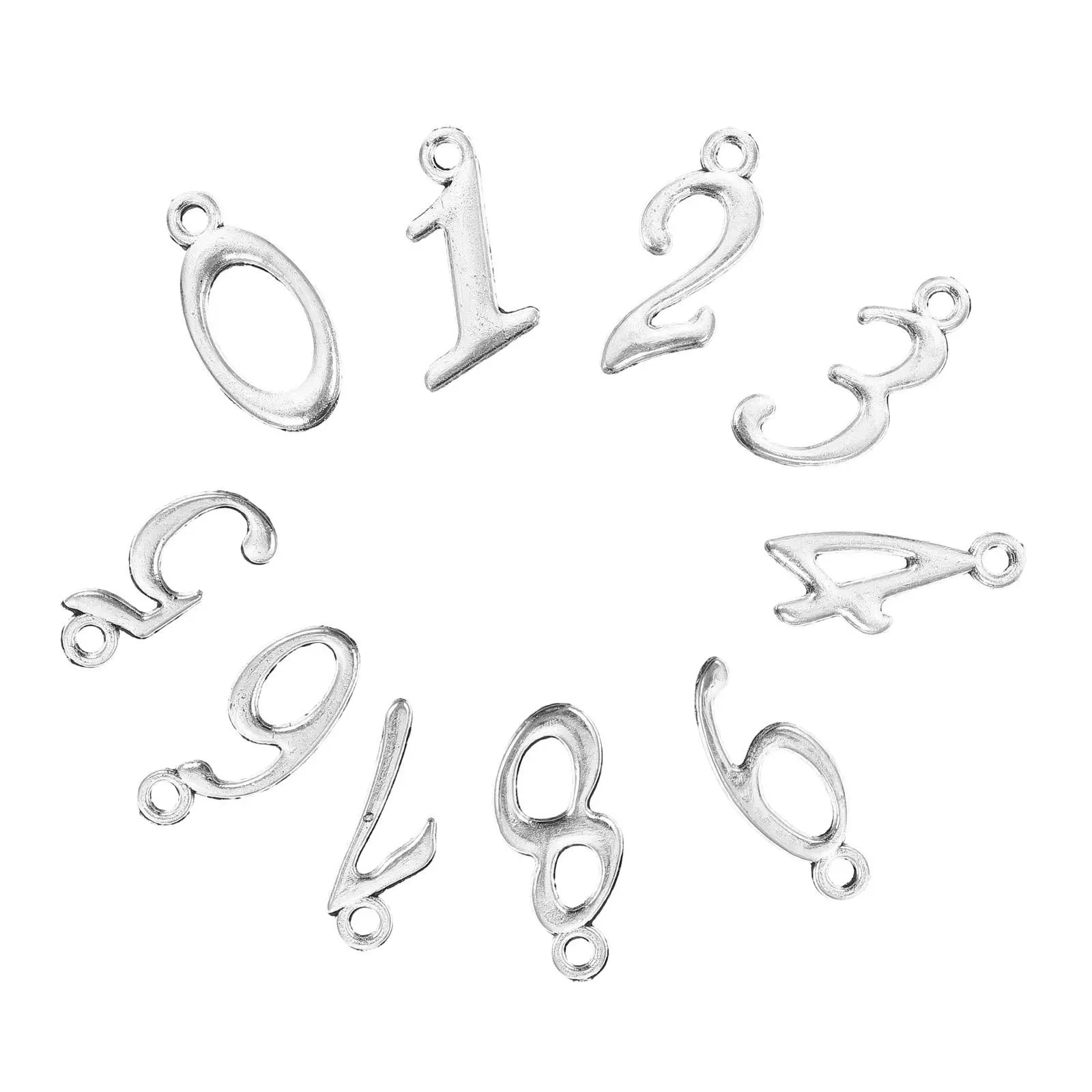 50 Pcs Number Pendant Metal Numbers Arab Jewelry Findings Craft Making Accessories Alloy
50 Pcs Number Pendant Metal Numbers Arab Jewelry Findings Craft Making Accessories Alloy