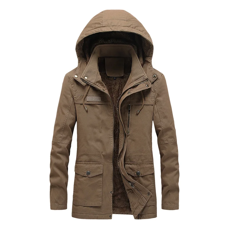 Winter Fleece Jackets Men Hooded Warm Thick Parkas Male Multi Pocket Cargo Jacket Coats Fashion Casual Outerwear Mens Clothing
Winter Fleece Jackets Men Hooded Warm Thick Parkas Male Multi Pocket Cargo Jacket Coats Fashion Casual Outerwear Mens Clothing