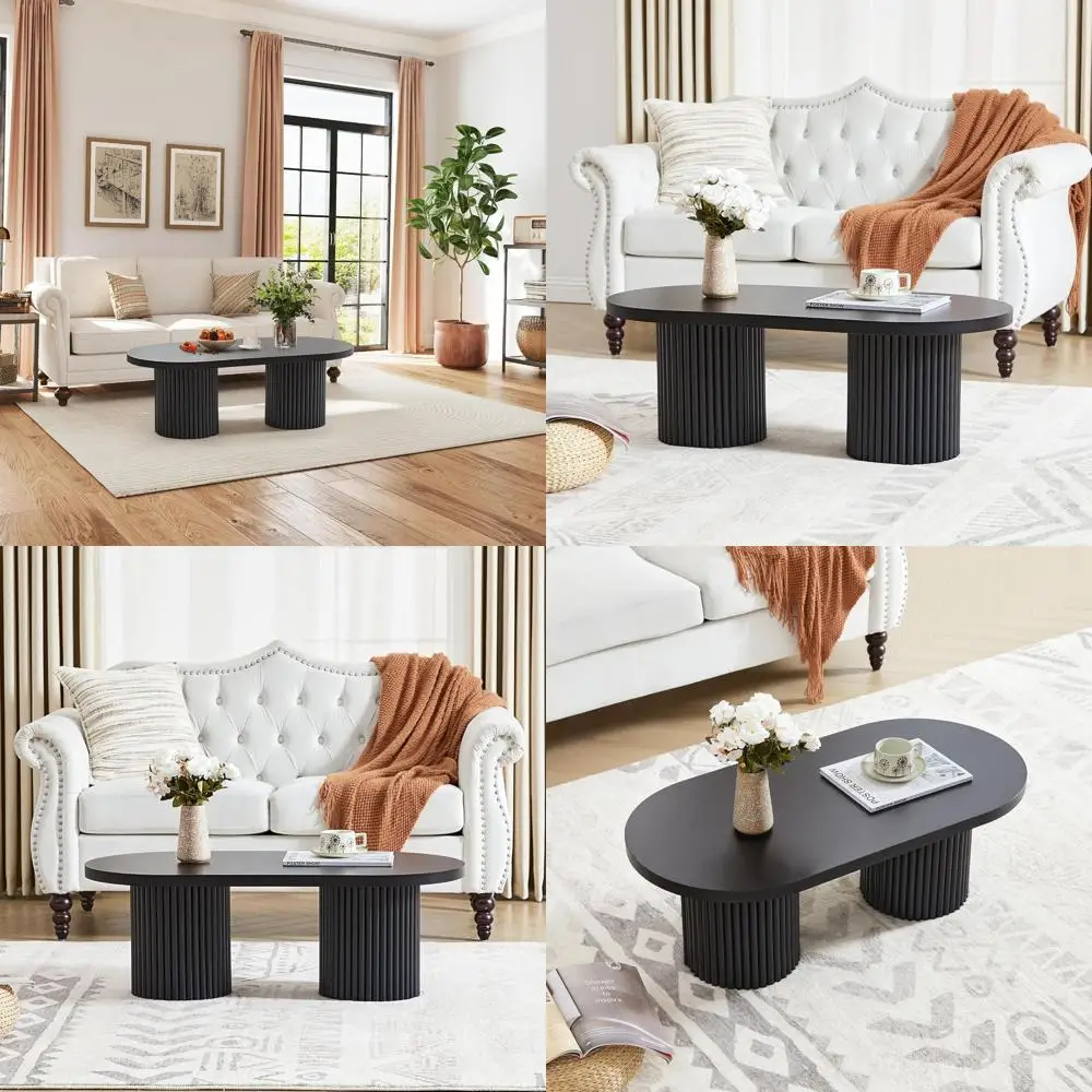 Modern Curved Coffee Table with Slanted Legs, Suitable for Living Room, Home, Office, Cafe - Black (39.38 x 19.69 x 13.78)
Modern Curved Coffee Table with Slanted Legs, Suitable for Living Room, Home, Office, Cafe - Black (39.38 x 19.69 x 13.78)