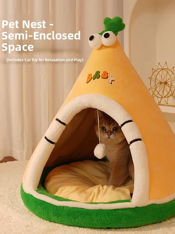 Extra Large Thiened Semi-Closed Bed Winter Heating Non-Sagging Warm Pet Supplies Nest Couch Cartoon Design hine ...
Extra Large Thiened Semi-Closed Bed Winter Heating Non-Sagging Warm Pet Supplies Nest Couch Cartoon Design hine ...