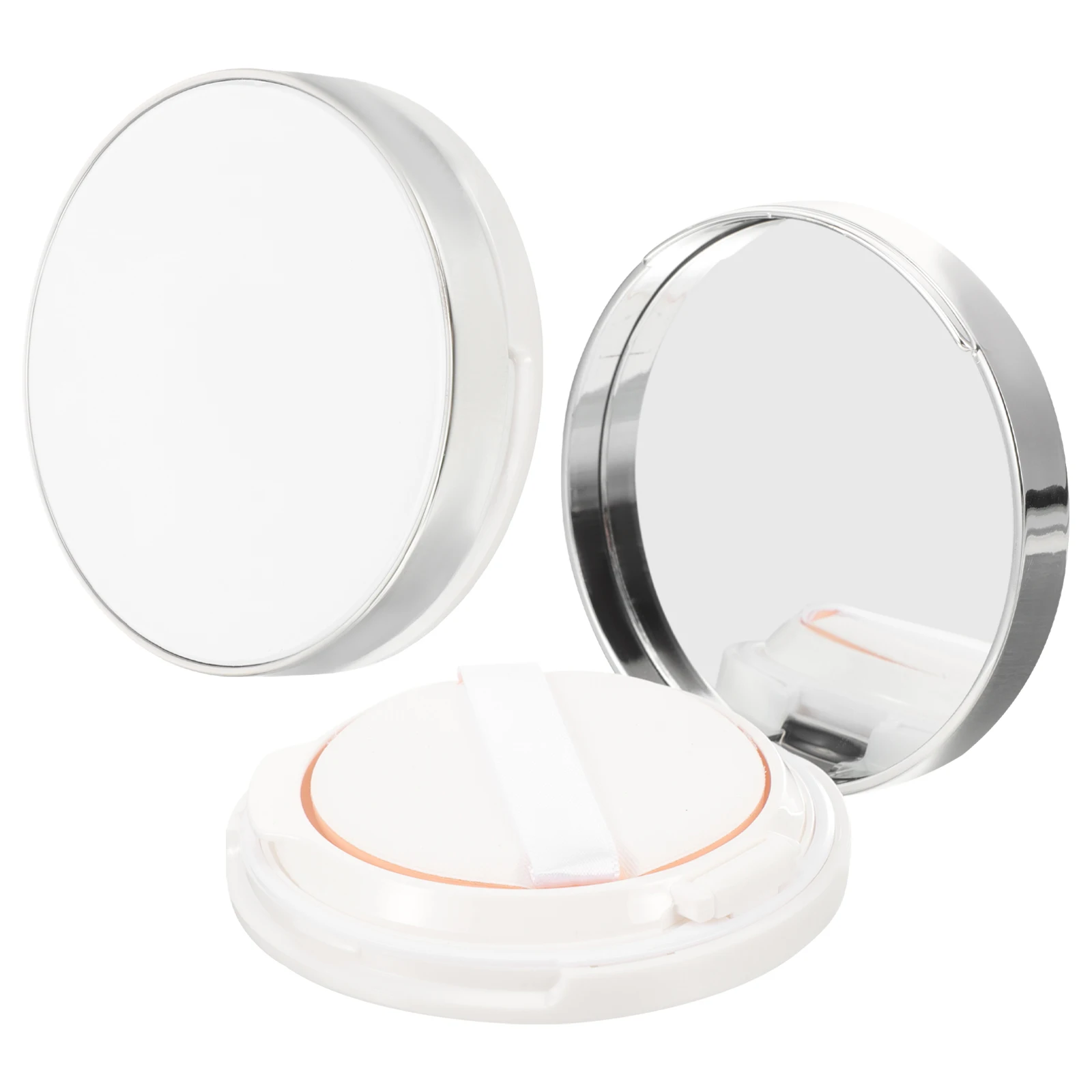 2 pcs Empty Cushion Foundation Case Compact Powder Container Mini Cream Box Mirror Refillable Silver Durable Lightweight Storage
2 pcs Empty Cushion Foundation Case Compact Powder Container Mini Cream Box Mirror Refillable Silver Durable Lightweight Storage