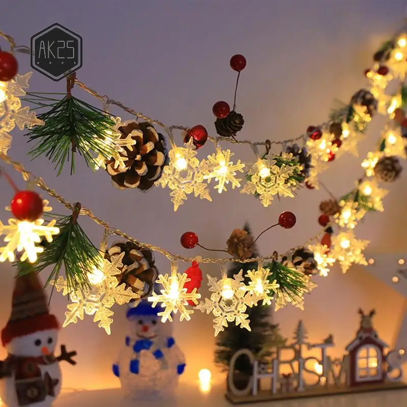 AK25-20 Leds Snowflake String Fairy Lights Battery Powered Christmas Tree Holiday Garland New Year Bedroom Decoration
AK25-20 Leds Snowflake String Fairy Lights Battery Powered Christmas Tree Holiday Garland New Year Bedroom Decoration