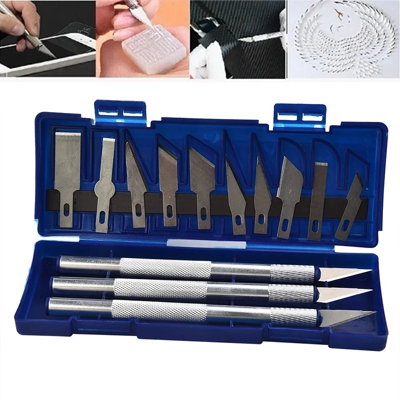 13pcs Aluminum Alloy Carving Knife Pen Set Art Seal Cutting Manual Tool Non-Slip Paper Cuttings For DIY Precision Repair Gadget
13pcs Aluminum Alloy Carving Knife Pen Set Art Seal Cutting Manual Tool Non-Slip Paper Cuttings For DIY Precision Repair Gadget