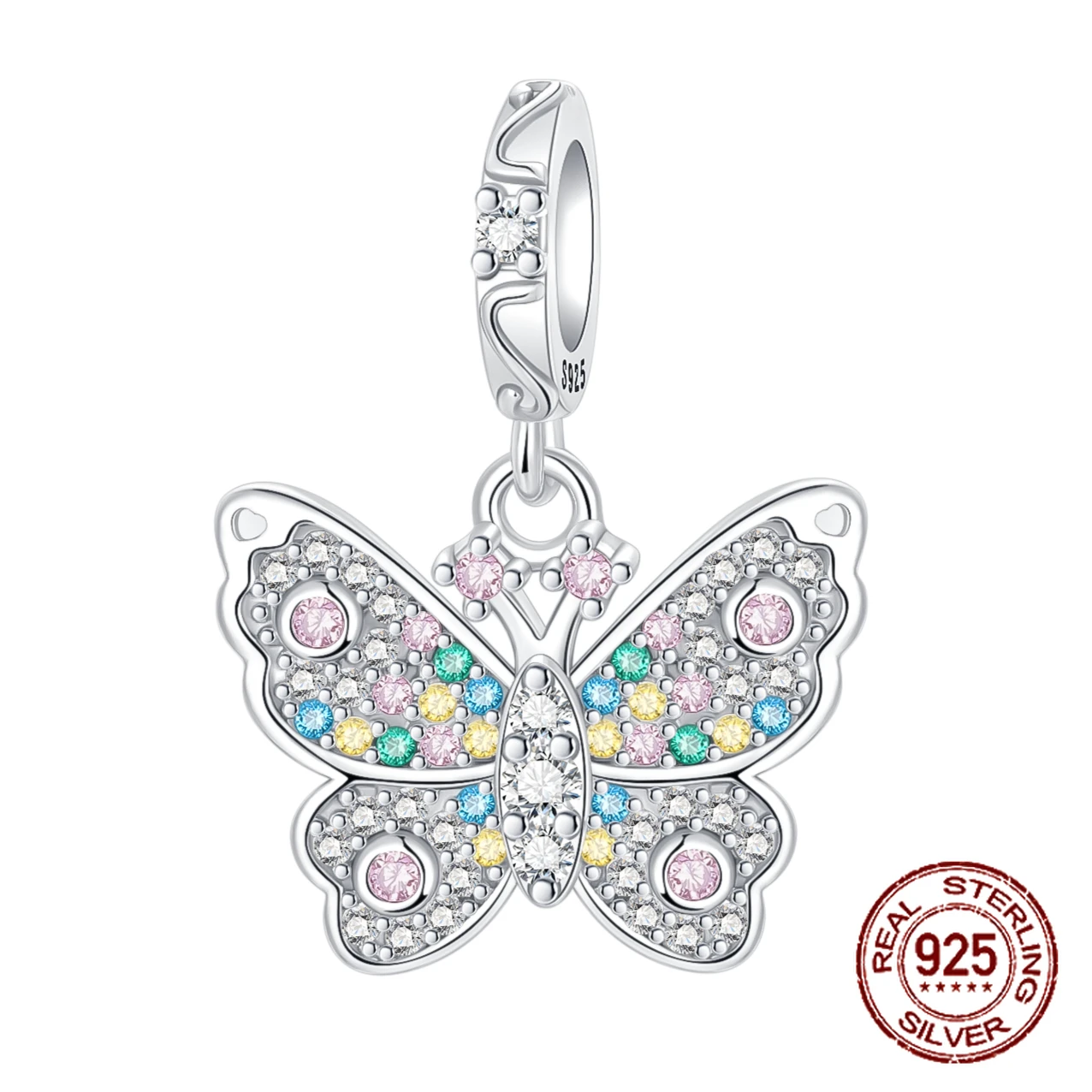 925 Sterling Silver Colored Zircon Grace Dreamy Butterfly Pendant Charm Fit Original Charms Bracelets Women DIY Jewelry Gift
925 Sterling Silver Colored Zircon Grace Dreamy Butterfly Pendant Charm Fit Original Charms Bracelets Women DIY Jewelry Gift