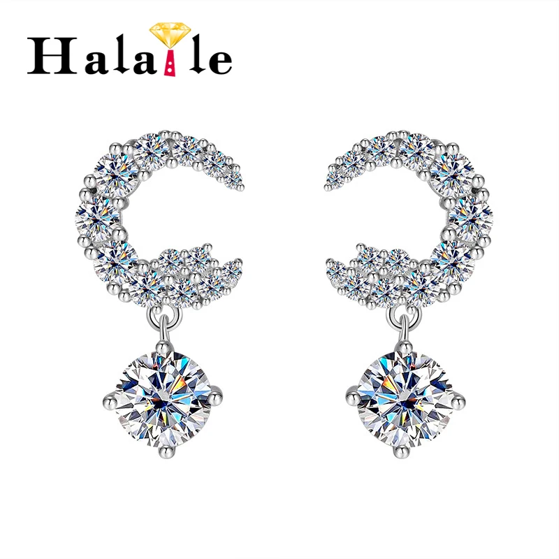 Серьги-капли Halaile D цвета с муассанитом из стерлингового серебра S925 в форме полумесяца с GRA, модные ювелирные изделия, элегантный подарок для женщин
Серьги-капли Halaile D цвета с муассанитом из стерлингового серебра S925 в форме полумесяца с GRA, модные ювелирные изделия, элегантный подарок для женщин
