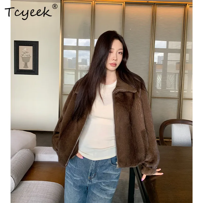Tcyeek Natural Mink Fur Coat Women Winter Clothes Whole Mink Real Fur New in Coats Woman Jacket Loose Fit Fashion Шуба Женская
Tcyeek Natural Mink Fur Coat Women Winter Clothes Whole Mink Real Fur New in Coats Woman Jacket Loose Fit Fashion Шуба Женская