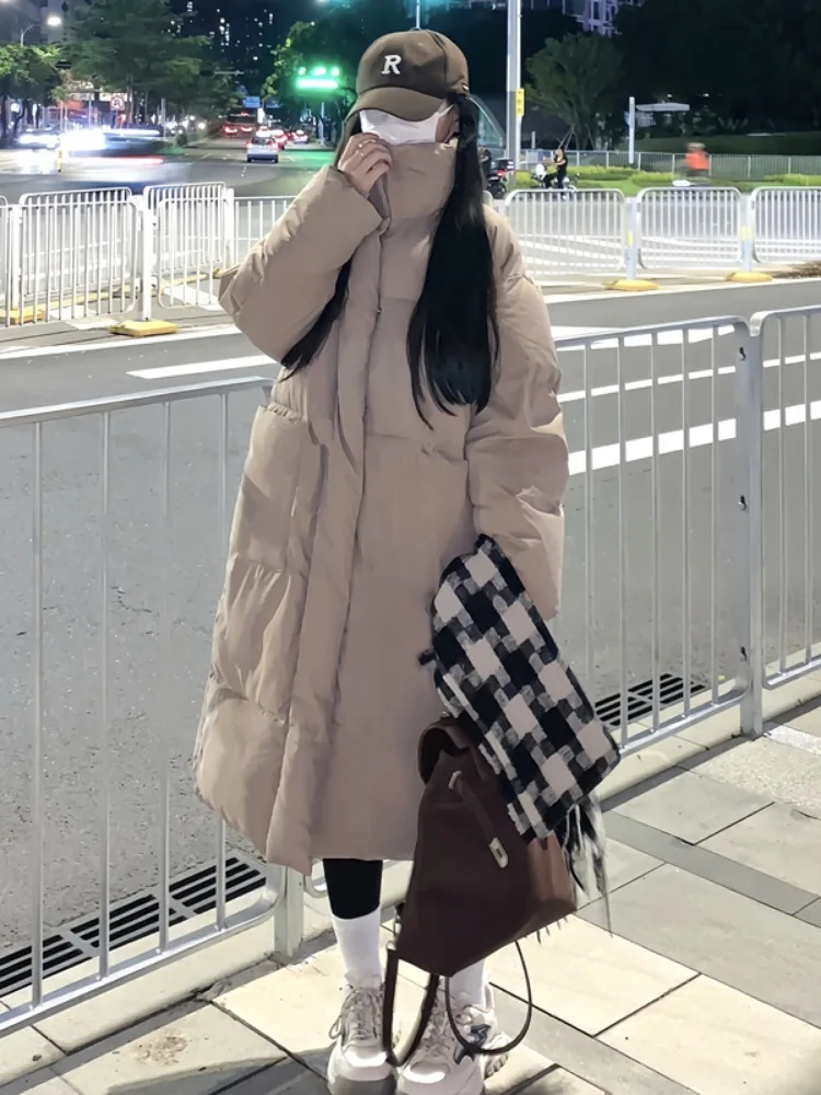 Winter Jacket for Women Stand Collar Long Coat Down Cotton Thick Warm Outerwear Fashion Loose Puffer Jacket New
Winter Jacket for Women Stand Collar Long Coat Down Cotton Thick Warm Outerwear Fashion Loose Puffer Jacket New