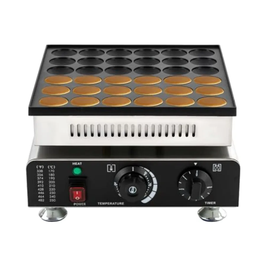 Home kitchen 110V mini Dutch pancake baker: nonstick aluminum alloy, silver, 36-hole design with independent thermostat timer c
Home kitchen 110V mini Dutch pancake baker: nonstick aluminum alloy, silver, 36-hole design with independent thermostat timer c