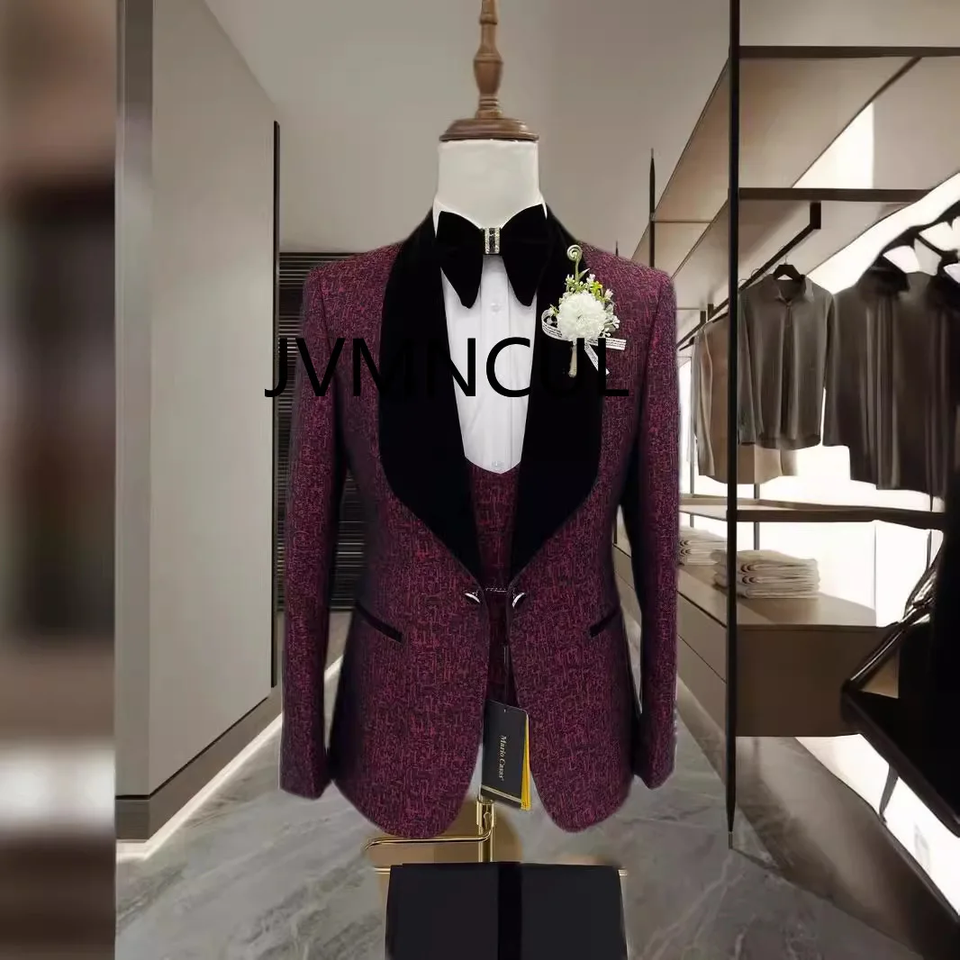 High-end Men's Wedding Casual and Host Suits 3-Piece Set for Cross-Border Trade, in Stock 2025
High-end Men's Wedding Casual and Host Suits 3-Piece Set for Cross-Border Trade, in Stock 2025